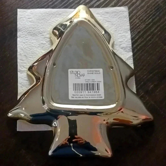 Gold clear color candy Xmas tree. Ceramic made..NWT - Picture 4 of 4